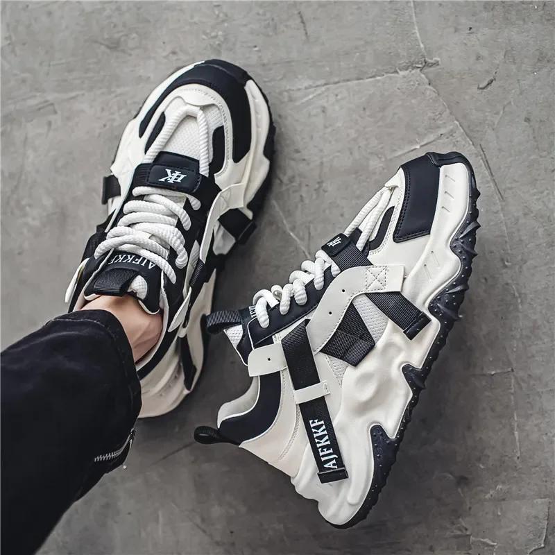 Man  Trend Spring Hot Sale Men's Casual Fashion Comfortable Outdoor Running Sneakers 44 Thick Sole Four Seasons Sports Shoes