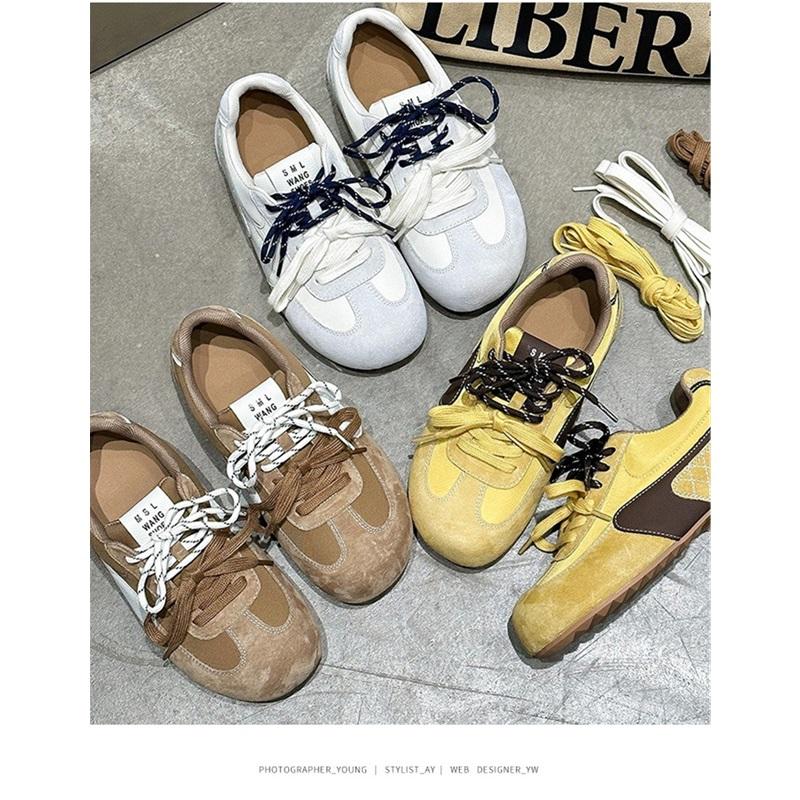 Big Head Ugly Cute Agan Shoes Women Leather Shallow Mouth De Training Shoes Lightweight Breathable Sports Casual Shoes