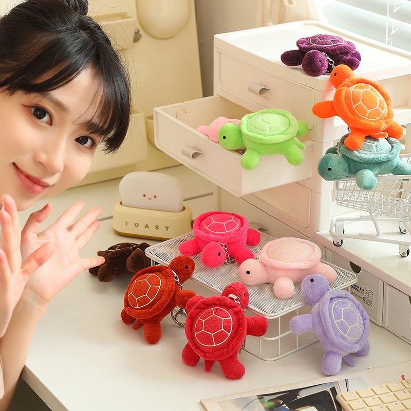 Cute Luminous Little Turtle Small Pendant Plush Toy Doll Little Turtle Doll Girl Bag Keychain Pendant