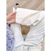 White Straight-Leg Jeans for Women, 2026 Summer New Style, Plus-Size Pear-Shaped Body, High-Waisted, Stretchy, Cropped Wide-Leg Pants