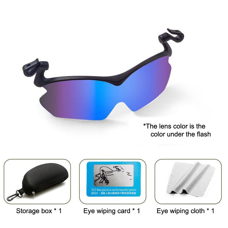 

UV-Protectant Polarized Cycling Goggles, 1PC Adjustable Sports Sunglasses with Clip Hat, Flip-Up Cover.