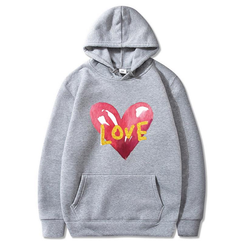 Unisex LOVE Letter Hoodie Sweatshirt - European Size