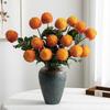 Silk Cloth Simulation Chrysanthemum Green Flower Onion Ball Branch Hydrangea Realistic Soft Home Decoration Photography Props