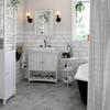 VASAGLE Under Sink Storage Cabinet Bathroom Floor Cabinet with 2 Door Adjustable Shelf 60 x 30 x 60 cm White
