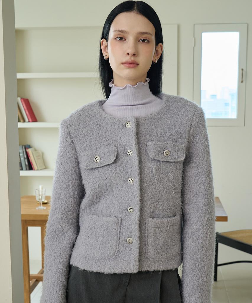 BIBYSEOB Neck Point Turtleneck Light Purple [T43]