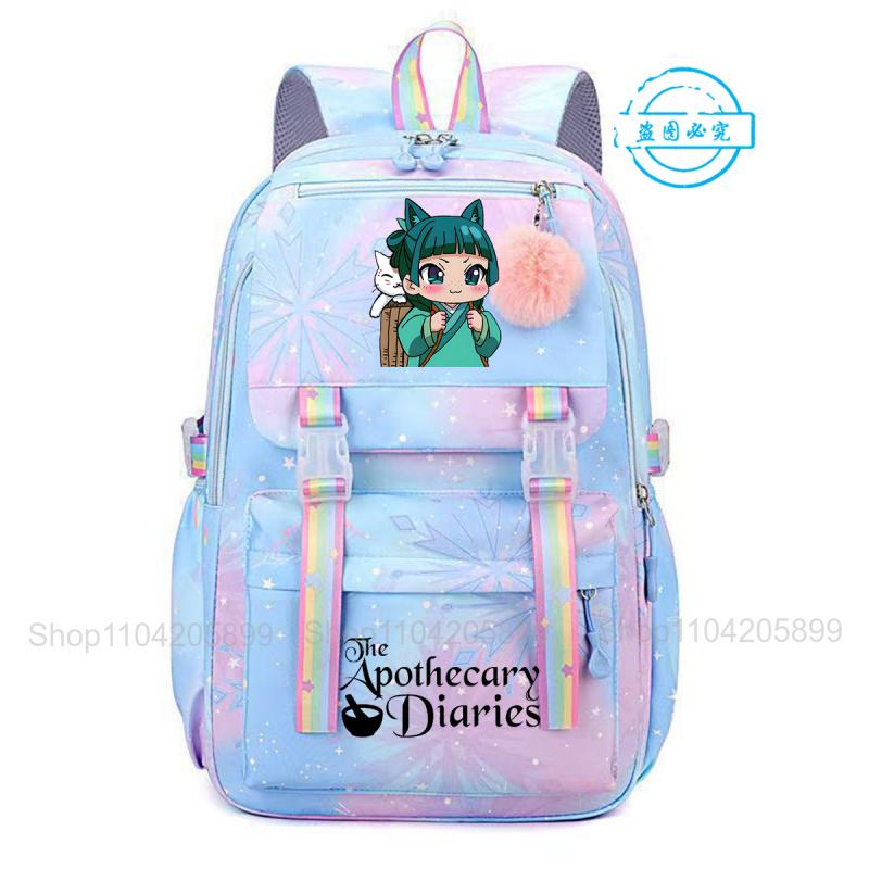 De Apothekersdagboeken Rugzak Voor Meisjes Anime Maomao Mochila Student Schooltas Cartoon Schooltas Cadeau Mode Reizen Rucksack 16 inches
