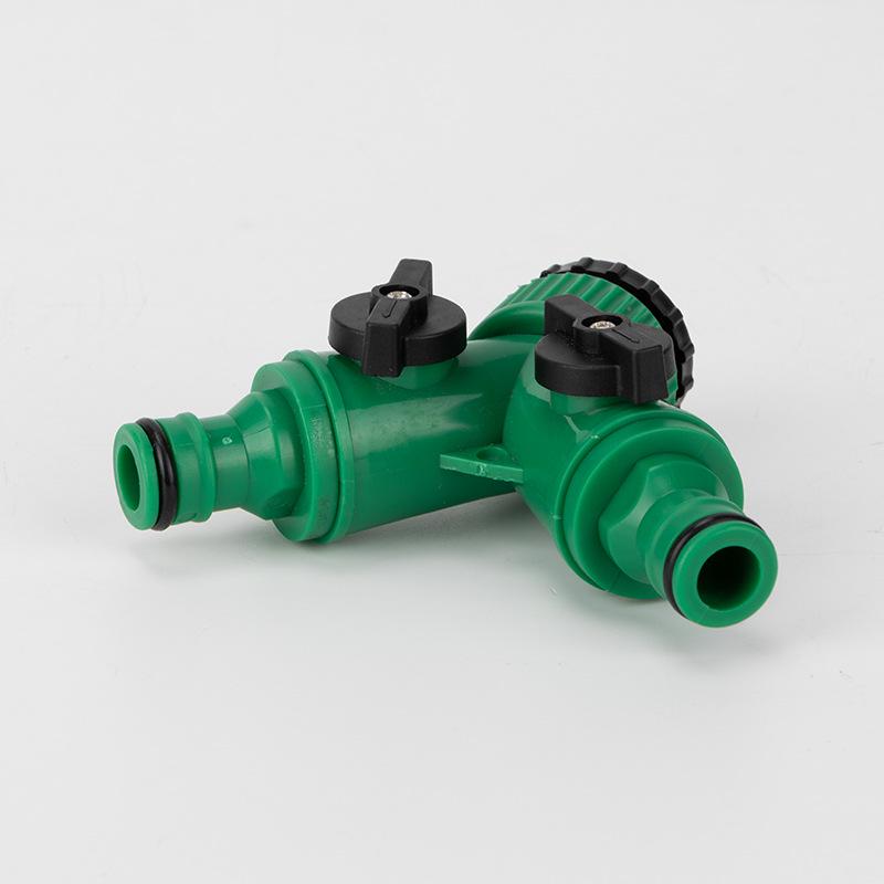 Three-Way Y-Type Copper Washing Machine Faucet Splitter with Double Nipple Connector for Watering, 1-to-2, 4/6 Capacity