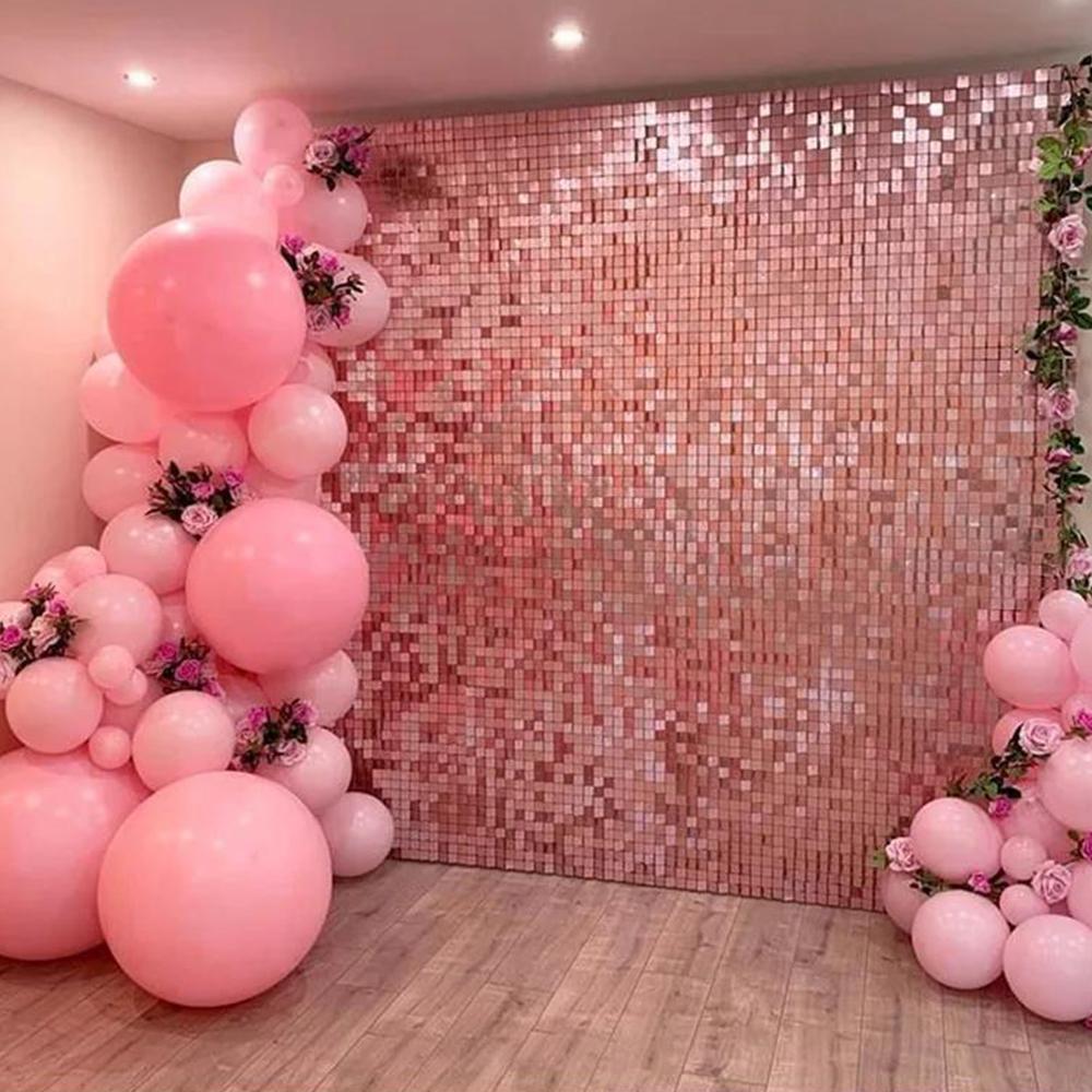 1pc Wedding Decor Sequin Glitter Curtain, Party Backdrop Decoration, Bachelor Party Birthday Party Supplies,Baby Shower