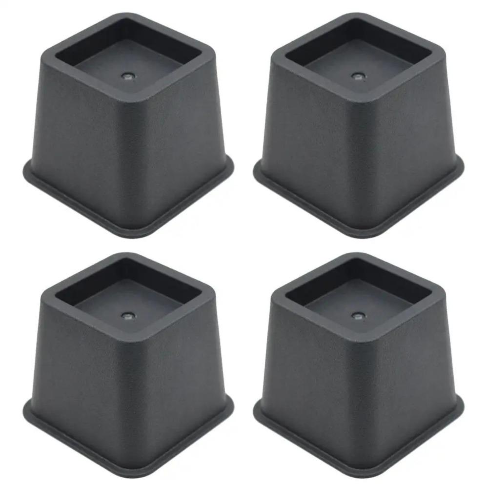 4Pcs Shock-Absorbing Bed Foot Pads Heavy Duty Table Lifters Stable Furniture Leg Risers  Chair Legs