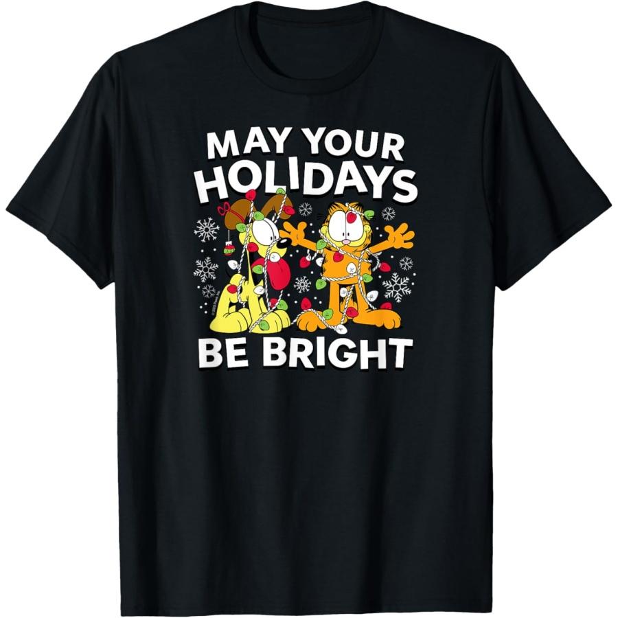 Garfield - Garfield and Odie Christmas Lights T-Shirt(1) XXXXXL чёрный