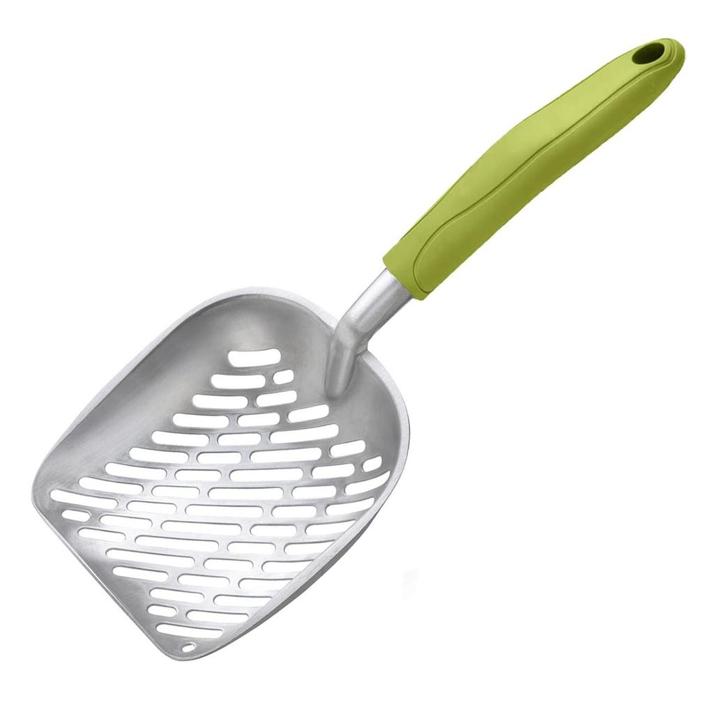 Aluminum Alloy Cat Litter Scoop Metal Poop Scooping Cat Scoop Long Handle Cat Litter Scoop Large