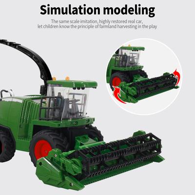 Harvester Truck Dálkové ovládání Harvester Toy 1/24 2,4 GHz dálkové ovládání Farmer Harvester Smoke