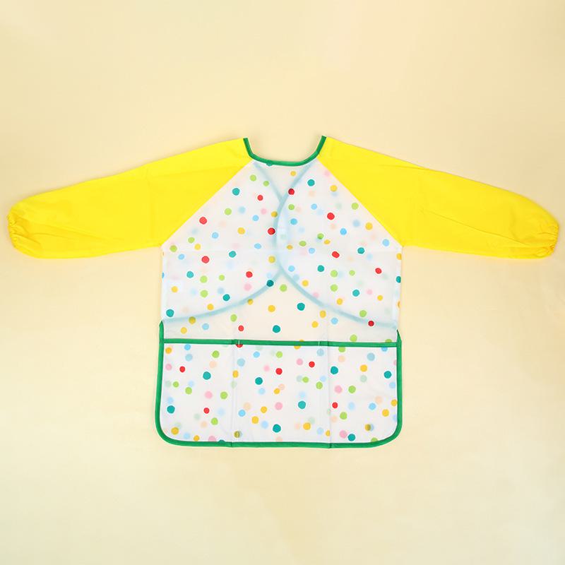 Tablier d'art à manches longues pour enfants avec poche et housse de protection pour aquarelle