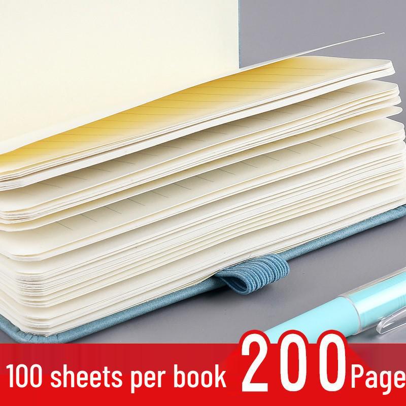 Portable A7 Color Elastic Band Notebook - Student Memo with Skin Feel Leather Cover