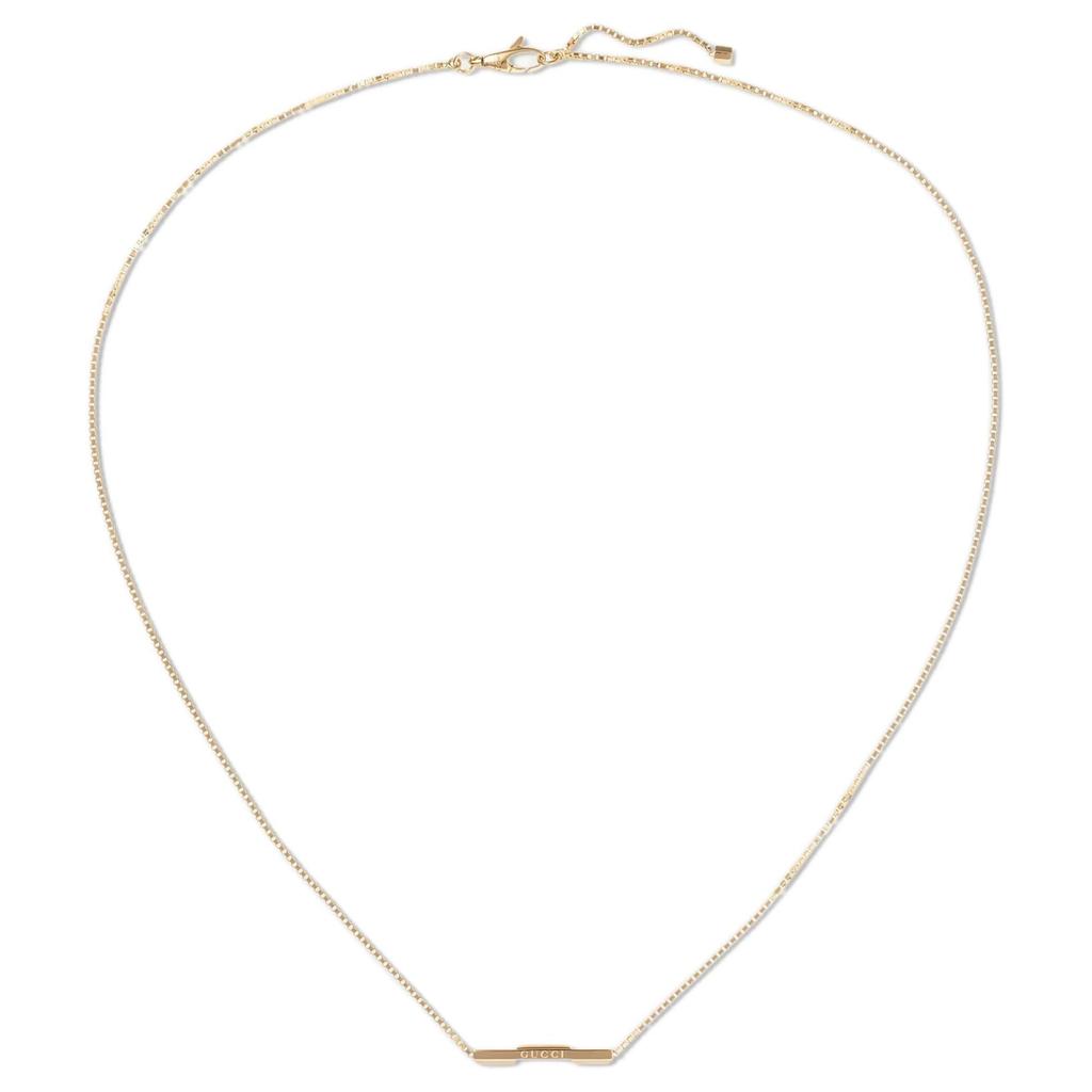 Gucci Link To Love Collection Geometric Lines 18K Gold Necklace Women Necklace 662108J8500