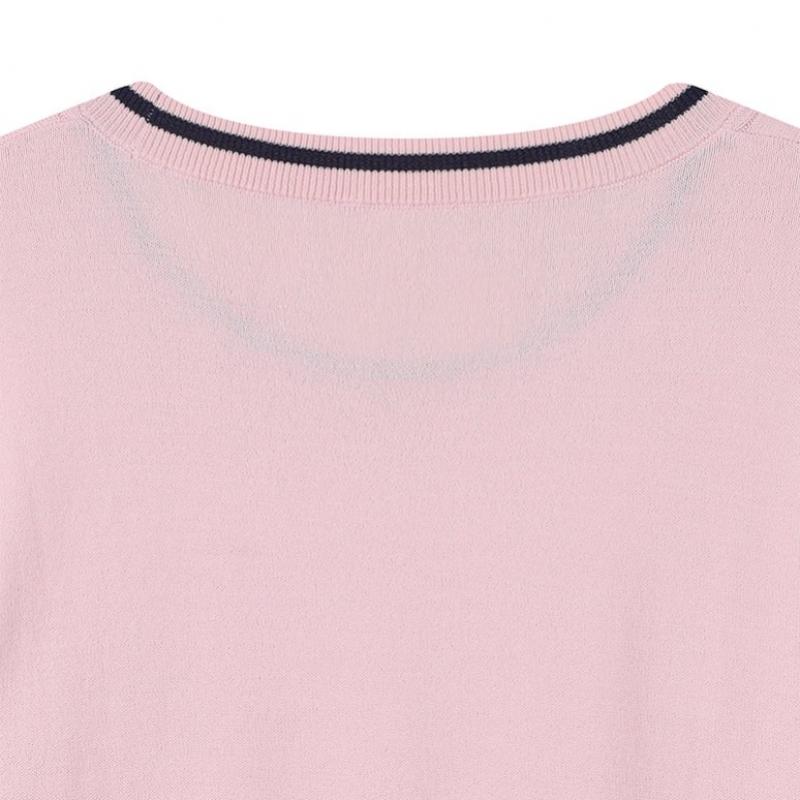 Lap Color Block Short Sleeve Knit As1kh266