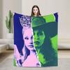 Wicked 2 Musical Movie Glinda Poster Flannel Blanket  Soft Throw Blanket for Home Decor Travel Novelty Bedspread Sofa Bed Cover