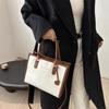 Stylish Chic Color Block Handheld Small Square Bag For Women With Bow And Plaid Design