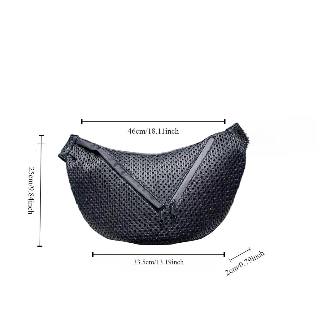 Women'S Simple Mesh Messenger Bag Large Capacity Casual Versatile Mesh Lightweight Large Bag