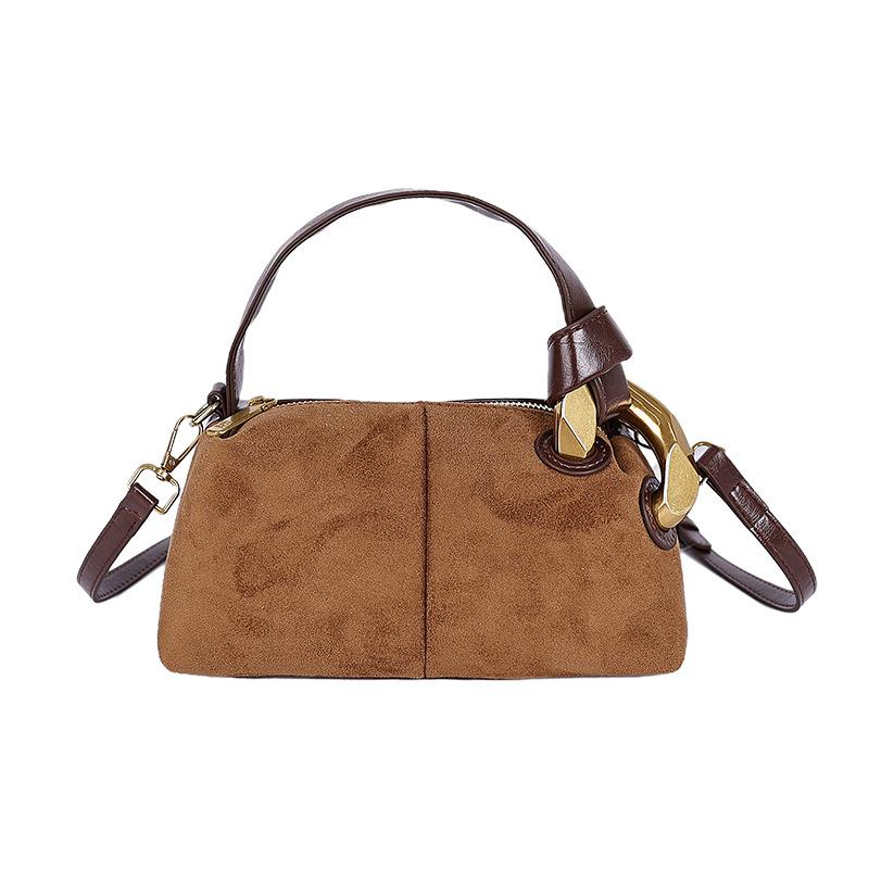 2025 new autumn and winter Boston pillow bag niche design versatile portable casual retro shoulder oblique span bag