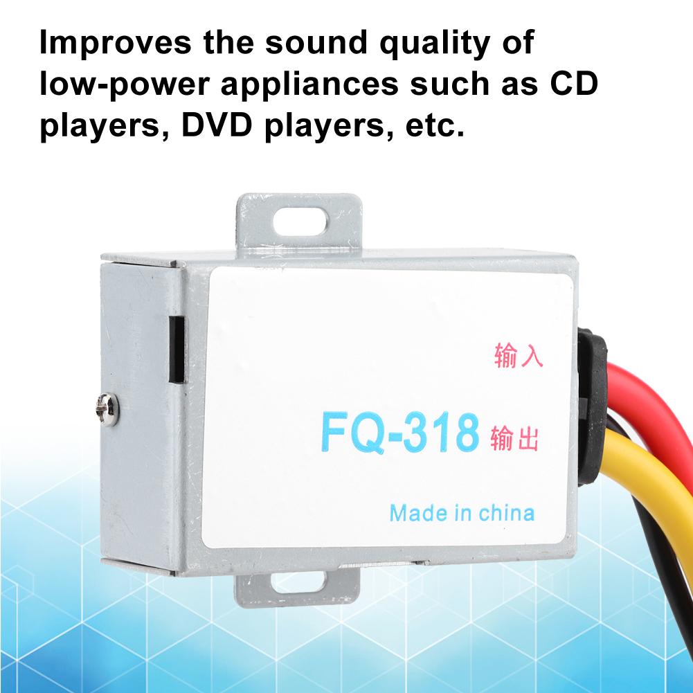 Audio Power Filter Stereo Noise Suppressor Reducer for 12V Car Audio System