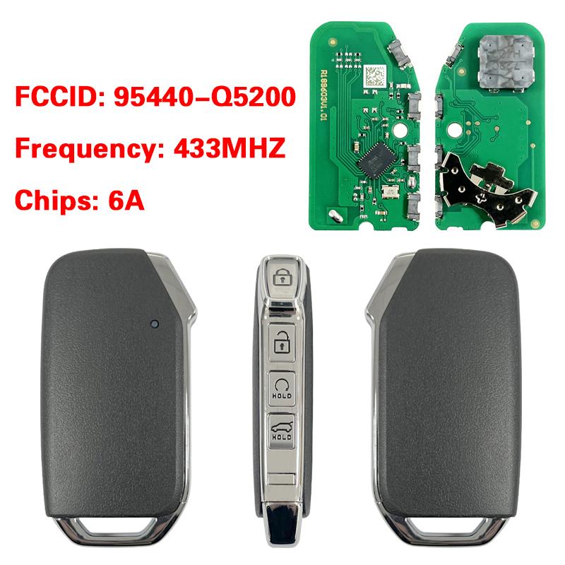 PN 95440-Q5410 Q5000 Q5010 Q5200 Q5400 Q5510 Q5700 Q5710 Q7000 Q5900 Q6000 For KIA Seltos Smart Car Key Remote 433MHz 6A Chip