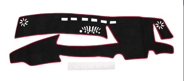 

HOPESPANNER Коврик на приборную панель для Lexus ES 2018 Май Защитный Коврик на приборную панель Автомобильный Коврик на приборную панель Замша Снижает Жар в салоне Черный с красным Только для вождения (10