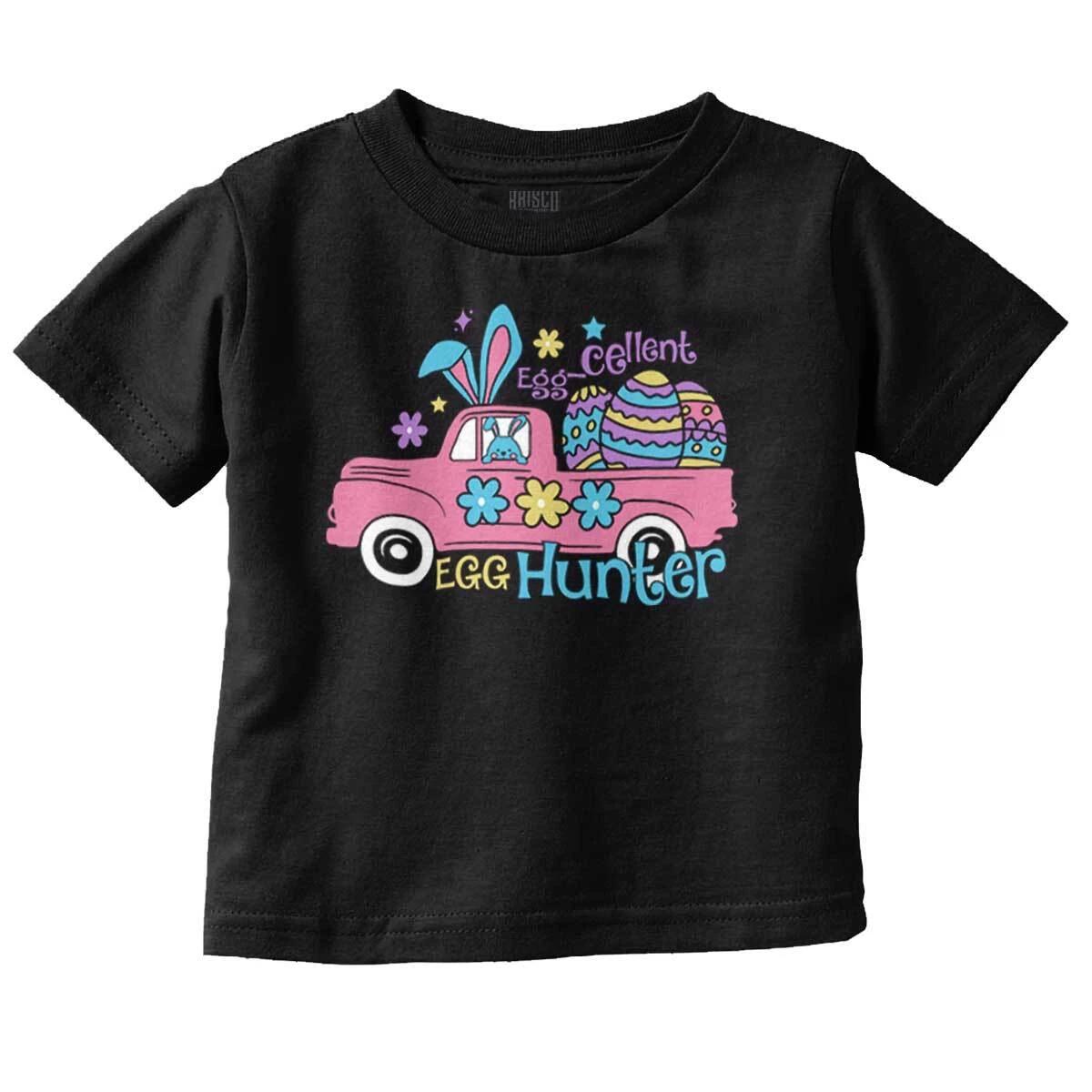 Eggcellent Egg Hunter Easter Bunny Truck Toddler Girl Youth T Shirt For Kids XXL