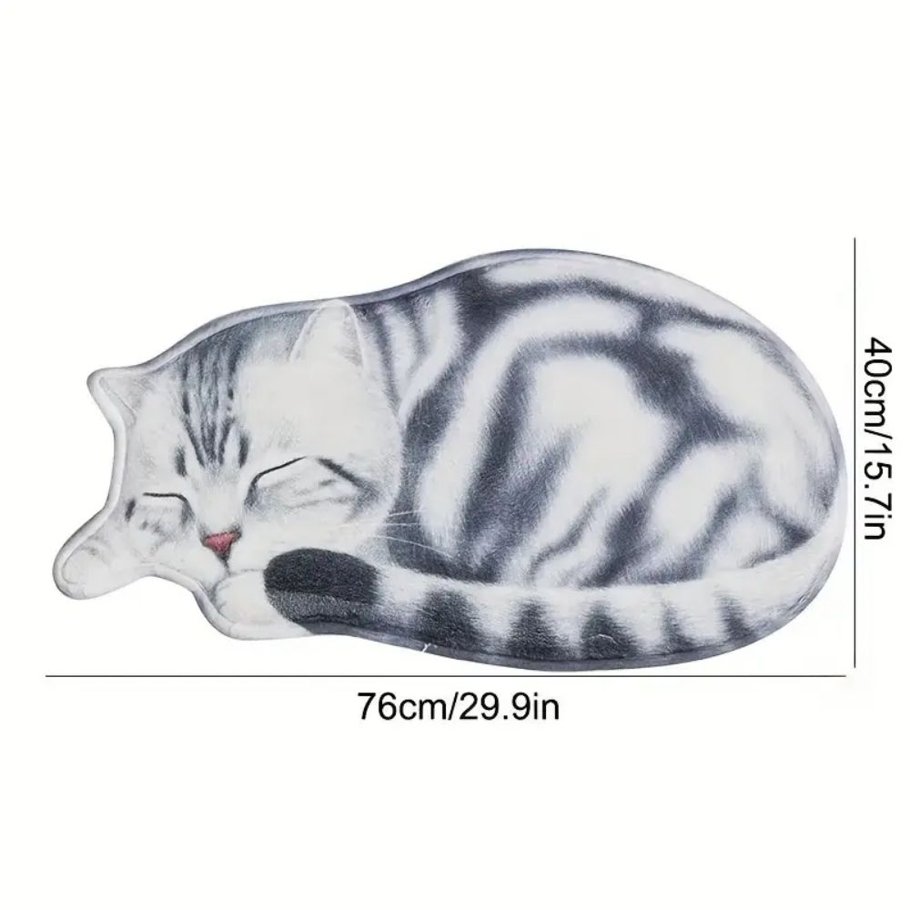 Cute Cat Fur Carpet Home Decoration, Soft And Dirt-Resistant, Bathroom Non-Slip Floor Mat , Kitchen Quick-Drying Rug