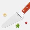 10x Pie Server Cake Holder Transfer Triangular Spade Spatula for Pizza Cake Baking Wood Wooden Handle Shovel Stainless Steel