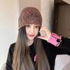 Women's Handmade Knitted Flower Hat Spring Autumn Thin Hollow Retro Literary Style Travel Baotou Stacking Cap