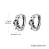 Fashion Chic Rose Fox Hoop Earrings, Silver Color Stainless Steel Small Huggies Earrings, Punk Trendy Hypoallergenic Jewelry