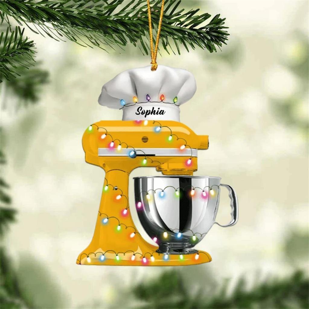 1pcs Christmas Pendant Creative Kitchen Mixer Decoration Christmas Tree Hanging Ornaments Funny Cartoon Family Home Decoration