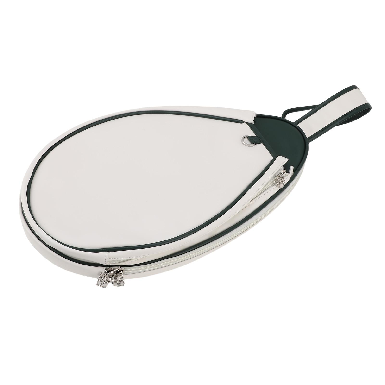 

Сумка для теннисной ракетки Белая Брызгозащитная из ПУ кожи Большой вместимости Теннисная сумка-слинг для Мужчины Женщины для