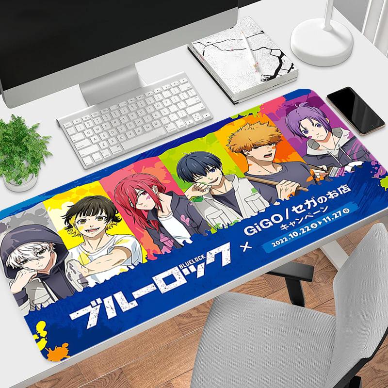 1Pc Colorful Anime Characters Gaming Mouse Pad Keyboard Desk Mat Non-slip Rubber Lock Edge Waterproof Computer Mousepad for Office Home Decor S1421