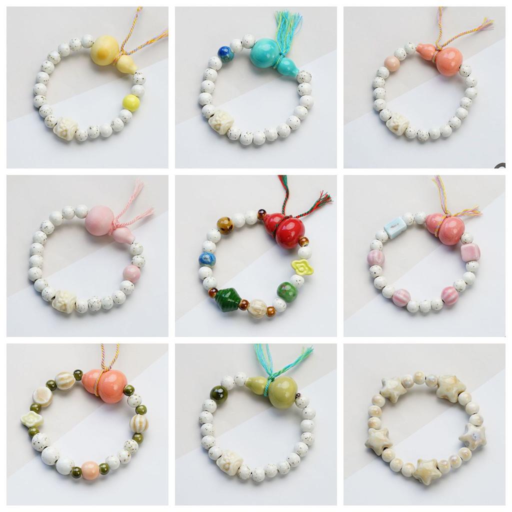 Jingdezhen ceramic beaded bracelet gourd meditation zen bracelet jewelry Fulu live broadcast supply wholesale