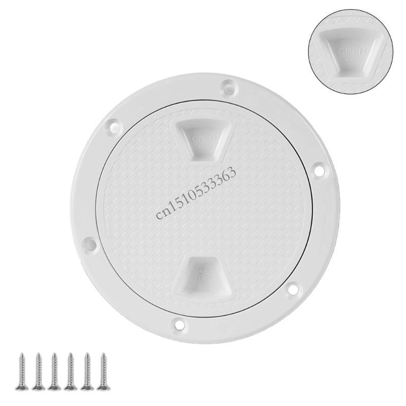 090E Not Corrosive ABS Boat Access Hatches 4/6/8 Inch Round Deck Inspection Cover Screw Out Access Plate Long Service Cover