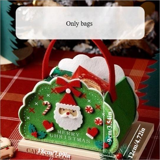 Felt Bag Christmas Gift Socks Cartoon Decorative Pendant Gift Bag Christmas Tree Elk Non Woven Bag