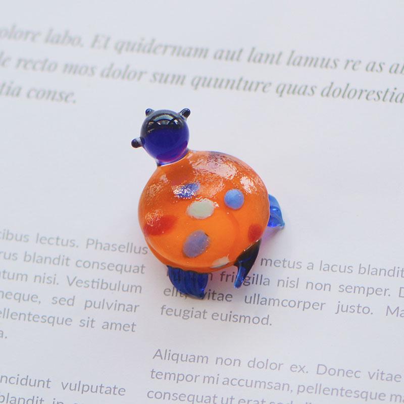 Handcrafted Glass Cartoon Animal Ornaments - Crab & Turtle Decor