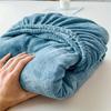 1pc Solid Color Bed Skirt, Milk Velvet Bed Skirt, Fleece Mattress Cover, Pillowcase And Pillow Core Not Included