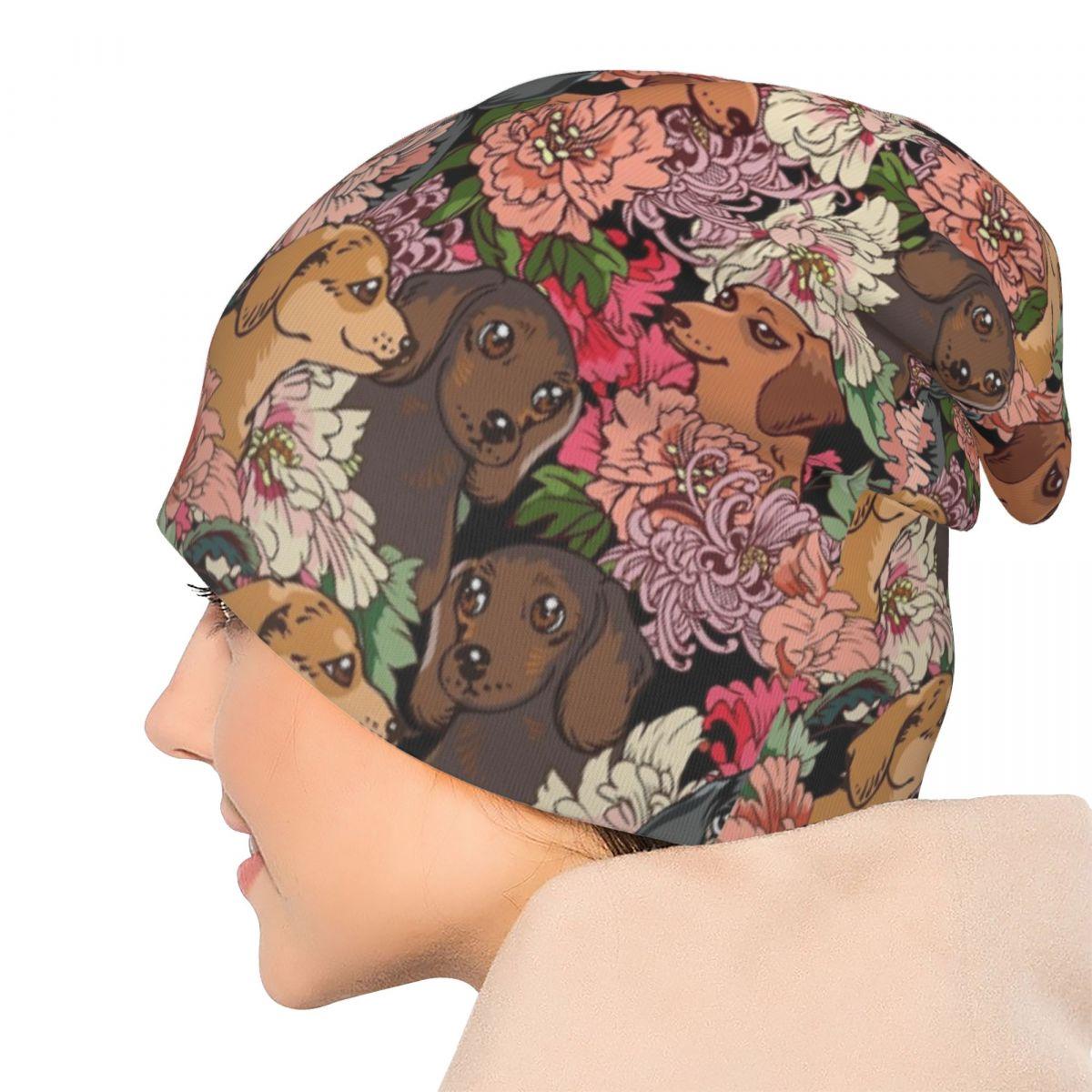 Камуфляжные всесезонные шапочки с цветком таксы — фото 5