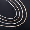 Funkelnde Zirkonia Tennis Halskette für Damen Strass Choker Minimalistische Kristallkette Edelstahl Schmuckzubehör