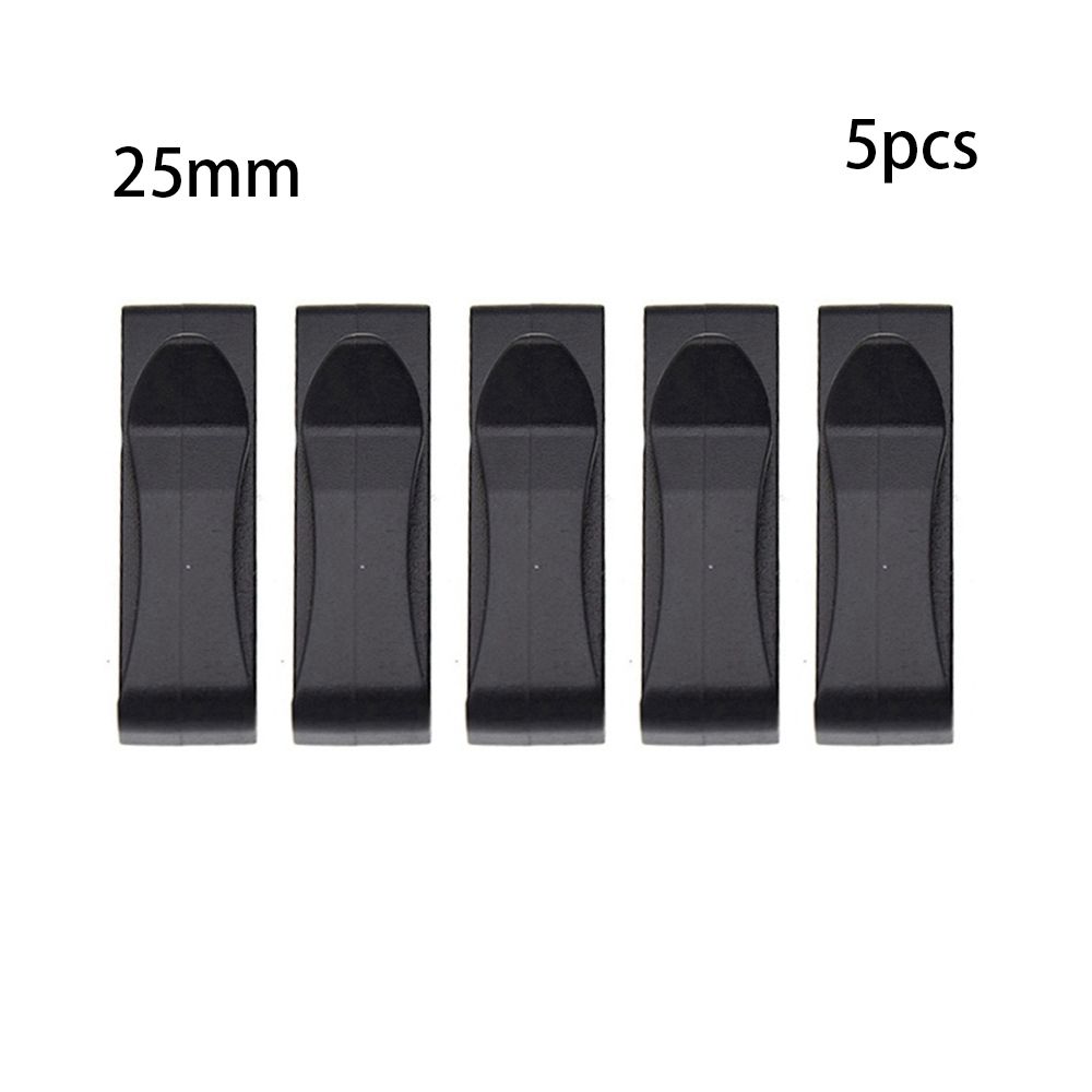 5Pcs Waist Buckle Clips Camping Hiking Belt End Clip Black Plastic Steel Adjust Keeper Backpack Buckles Bag Strap Accessories