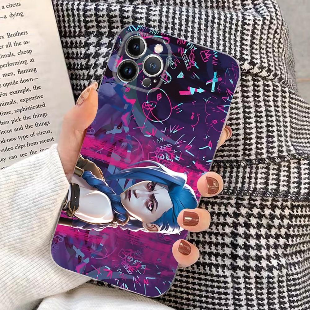 

Anime Arcane J-Jinx-Vi Phone Case For IPhone 16 15 14 13 12 Mini 11 Pro XS Max X XR SE 6 7 8 Plus Soft Silicone Cover iPhone 16