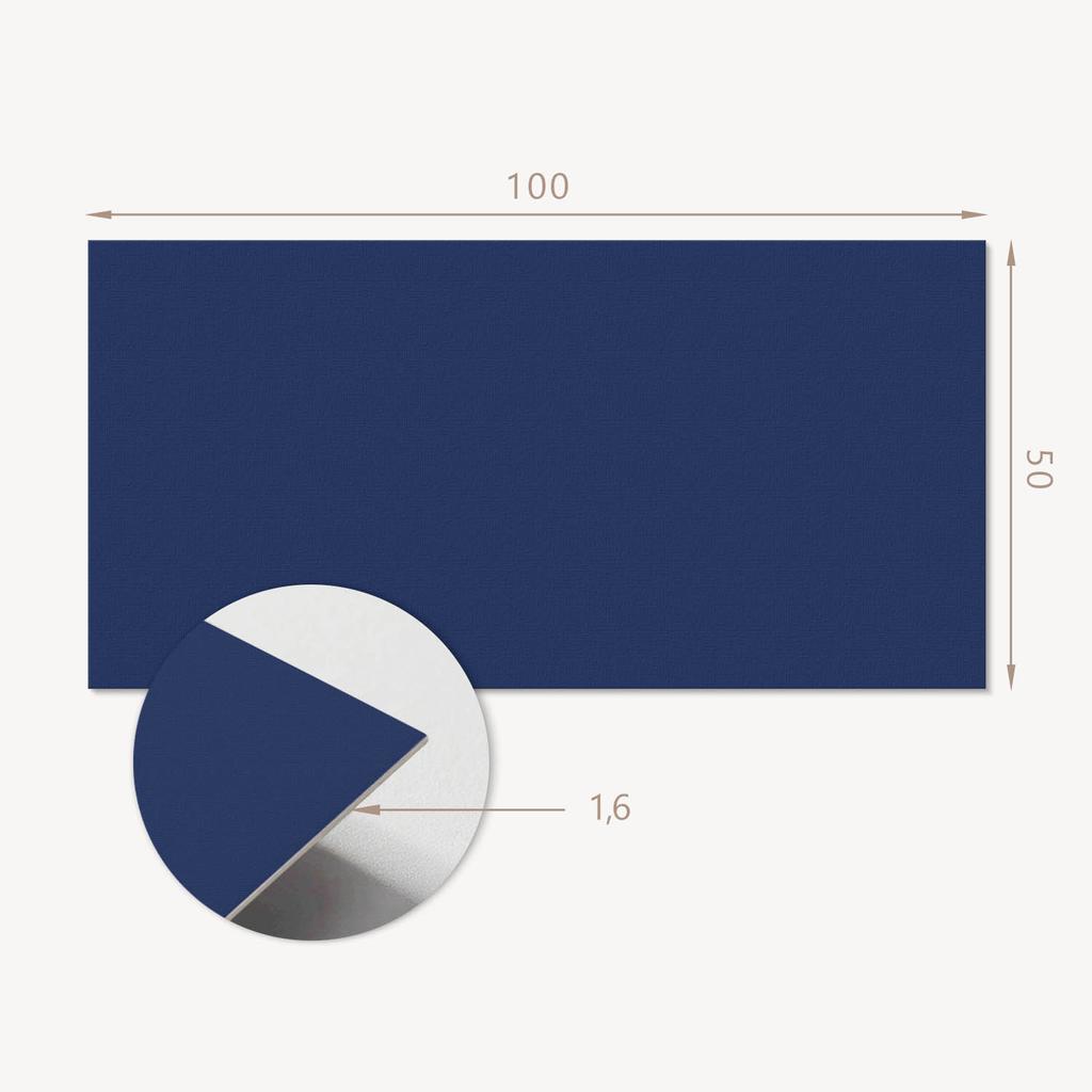 Self-adhesive Decoration with Graphics for Office or Study 100x50 Cm Navy Blue Color