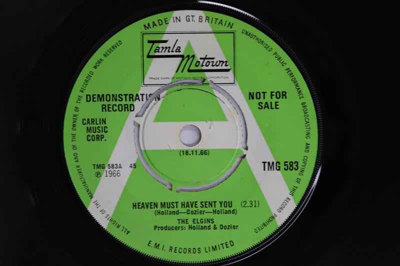 7inch Record ELGINS Heaven Must Have Sent You Stay In TMG583PROMO TAMLA MOTOWN 1966 UK SoulFunk Used