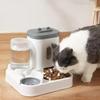 Automatic Feeder Cat Dog Food Bowl With Water Fountain Pet Large Capacity Raised Stand Dish Bowl For Cat Drinker AccessorieFM