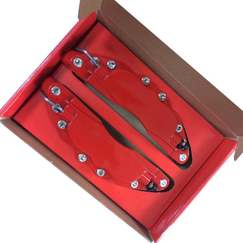KUNBABY 4 oder 2 Stück Rote Blaue Gelbe Metall Bremssattelabdeckung mit Aufkleber Vorne Hinten Für Alle Automodelle