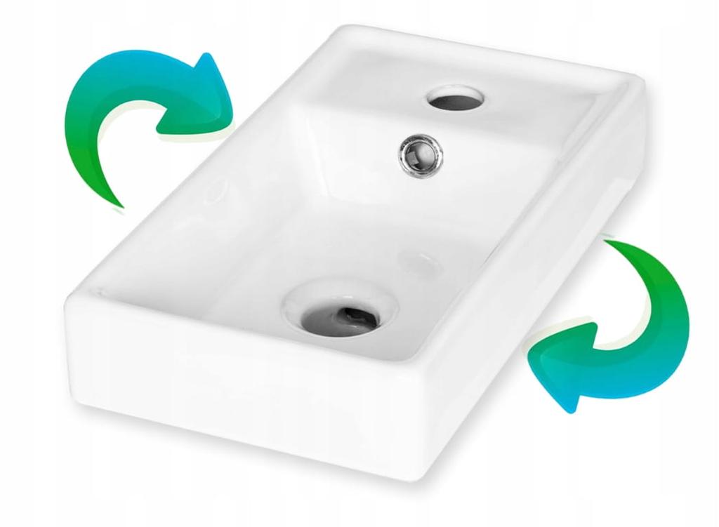 Bathroom cabinet with a black wall-hung washbasin 50x70 Small with an elongated chrome tap