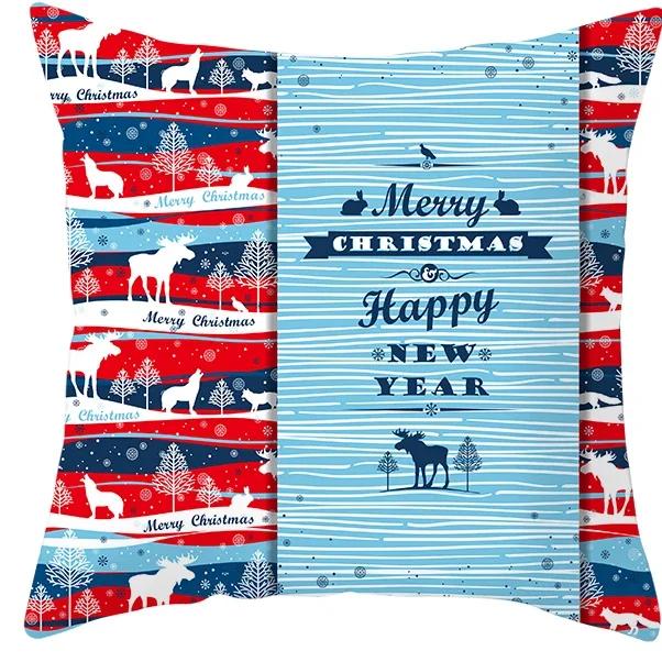 Christmas Decoration Cushion Cover for Sofa Livingroom Throw Pillow Cover % Polyester Resuable Pillow Case Drop Shipping